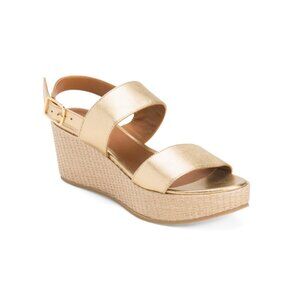 LK BENNETT Soft Gold Made In Portugal Leather Adriana Casual Sandals